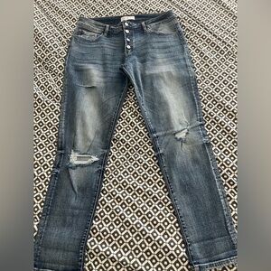 Distressed Blue KanCan Jeans sold by Vici collection online